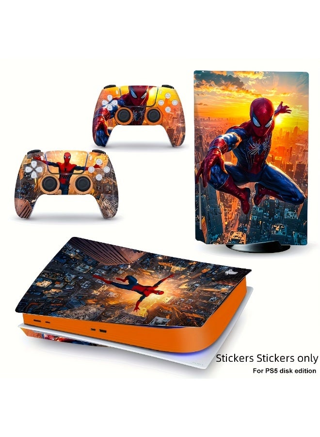 Spider-Man themed for Playstation 5 console sticker set - Premium vinyl stickers - Waterproof, dustproof and scratch-resistant protection with eye-catching illustration design Stickers/Only Stickers - Image 3